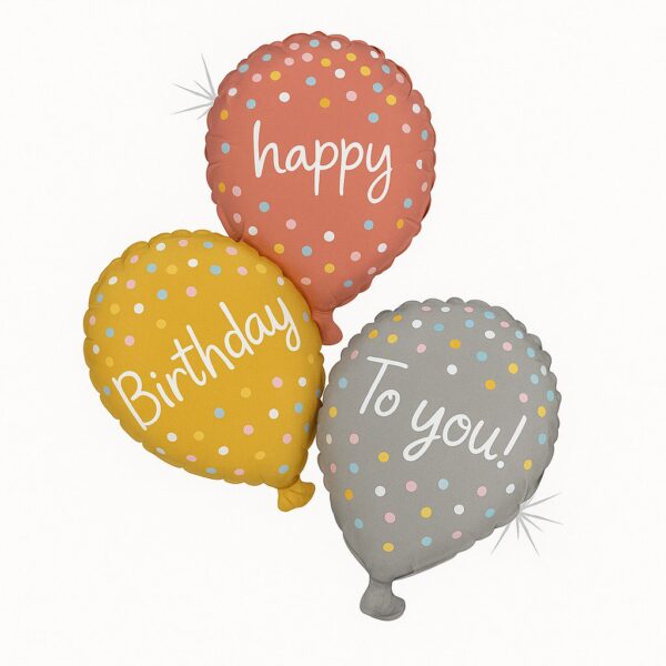 happy birthday to you holographisch 81cm ballon ballonwerk