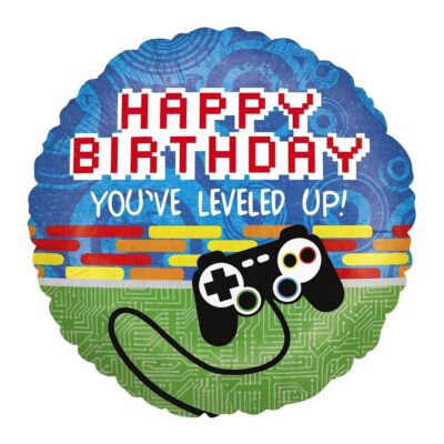happy birthday youve leveled up 46cm ballon ballonwerk