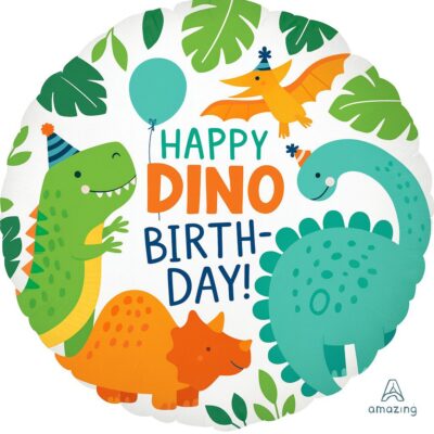 happy dino birthday 46cm kindergeburtstag ballonwerk