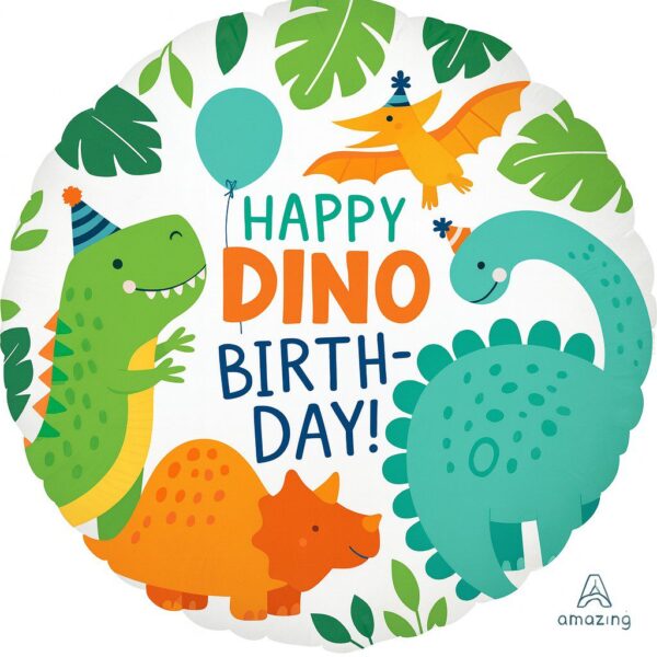 happy dino birthday 46cm kindergeburtstag ballonwerk