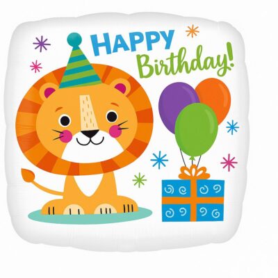 happy lion birthday 43cm ballon partydeko geburtstag ballonwerk