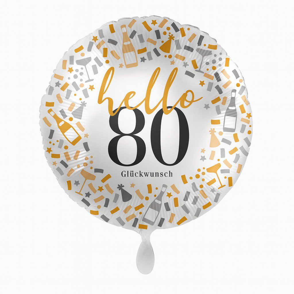 hello 80 glueckwunsch 43cm ballon ballonwerk
