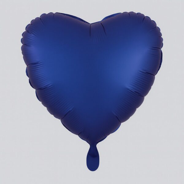 herz folienballon dunkelblau matt 43cm dekoration ballonwerk