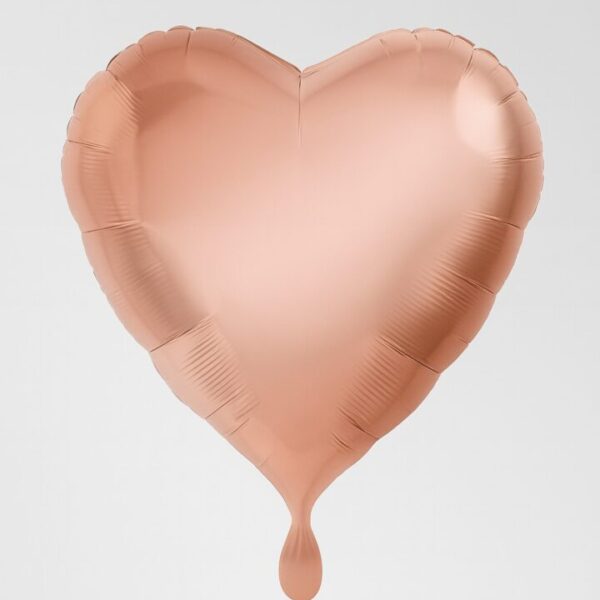herz folienballon rosa glaenzend 43cm dekoration ballonwerk