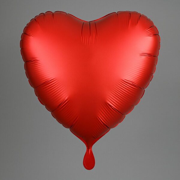 herz folienballon rot matt 43cm dekoration ballonwerk