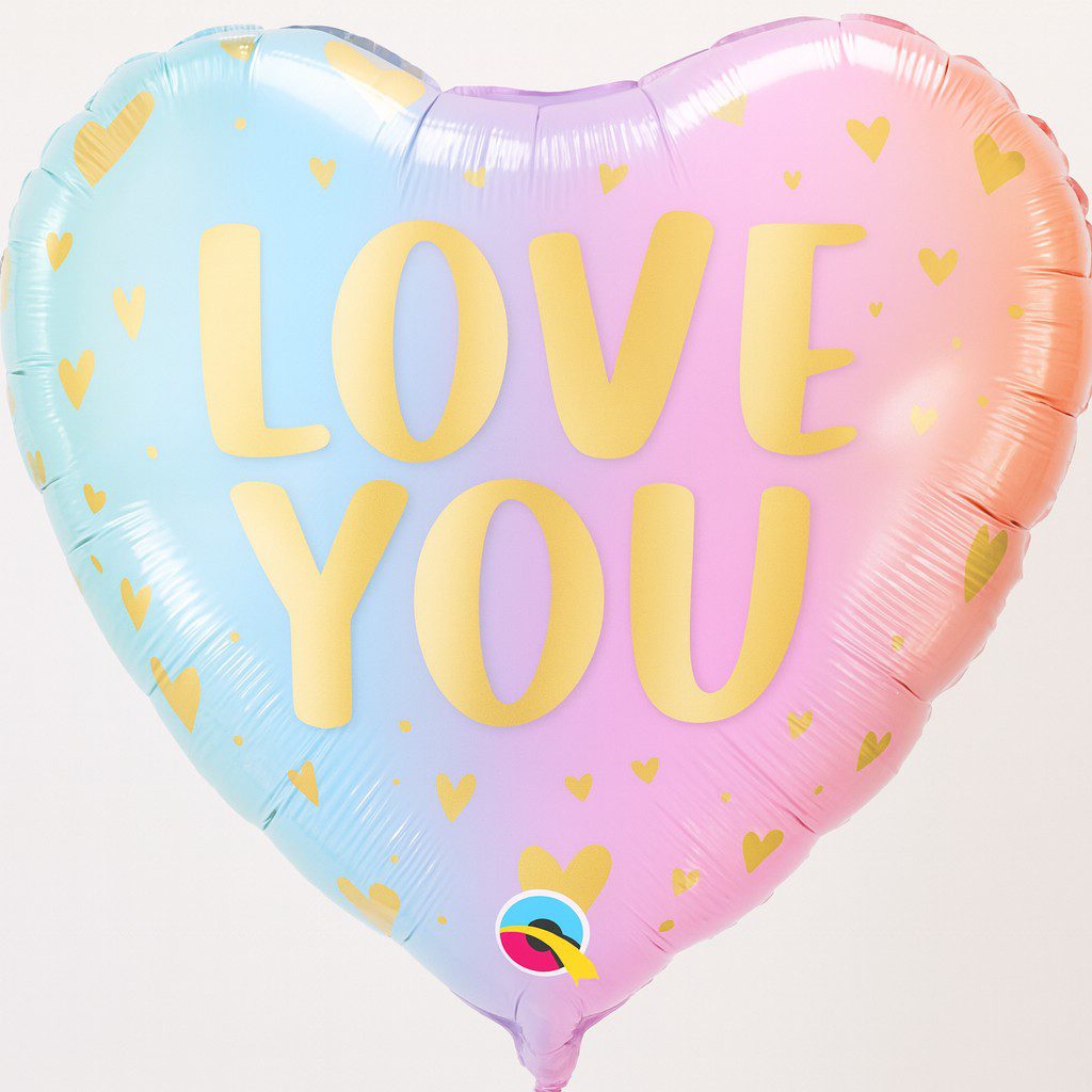 herz love you 46cm partyhighlight ballonwerk