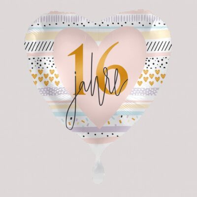 herzballon 16 jahre 43cm ballonwerk