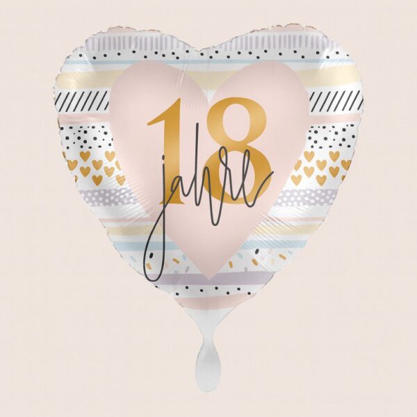 herzballon 18 jahre 43cm ballonwerk