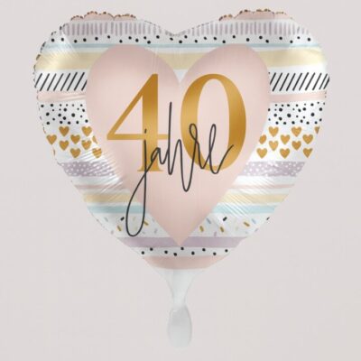 herzballon 40 jahre 43cm ballonwerk