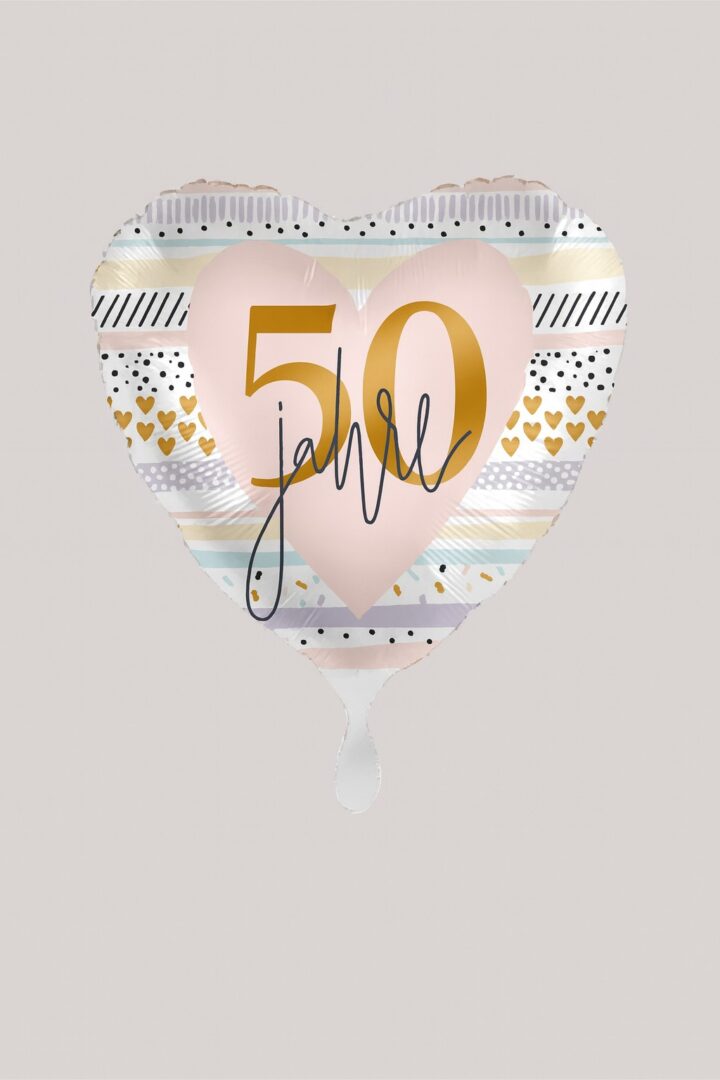 herzballon 50 jahre 43cm ballonwerk herzballon 50 jahre 43cm ballonwerk