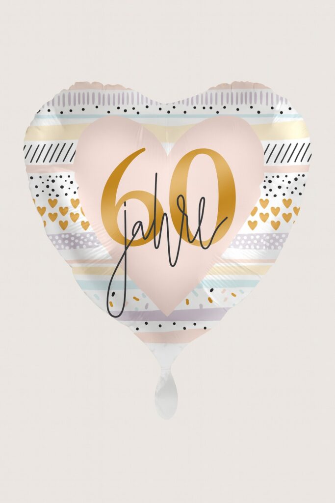 herzballon 60 jahre 43cm ballonwerk