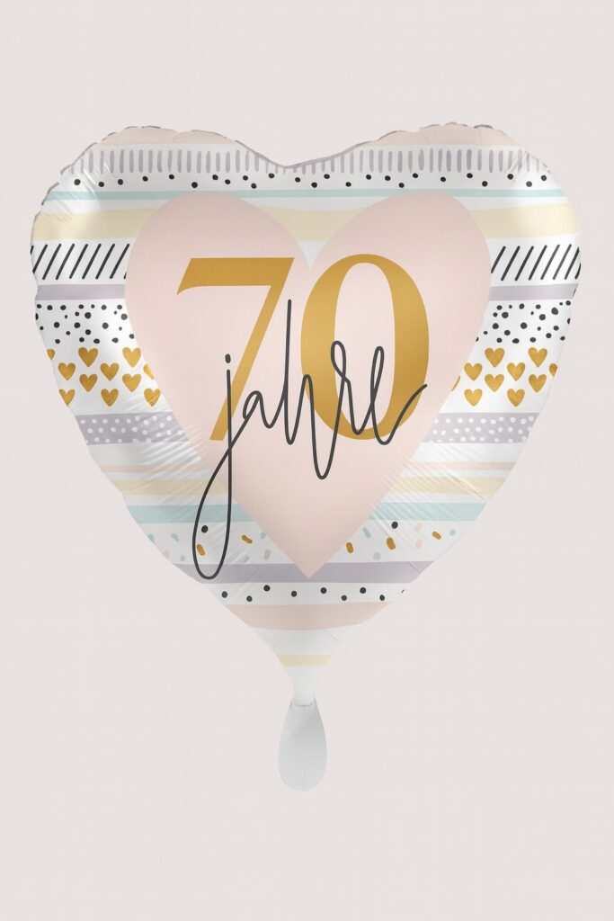herzballon 70 jahre 43cm ballonwerk