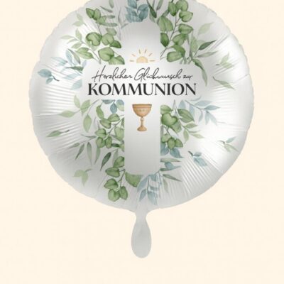 herzlichen glueckwunsch zur kommunion ballon 43cm ballonwerk