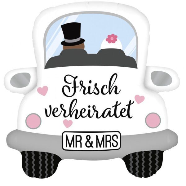 hochzeitsauto ballon frisch verheiratet hochzeitsdeko 1