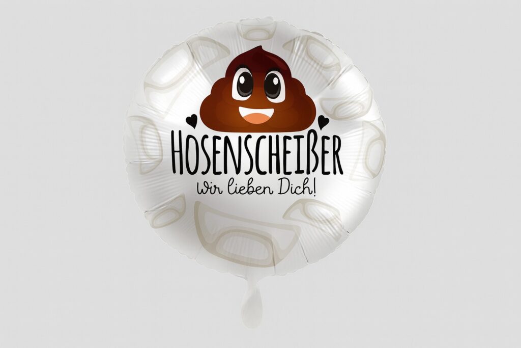 hosenscheisser wir lieben dich ballon 43cm ballonwerk
