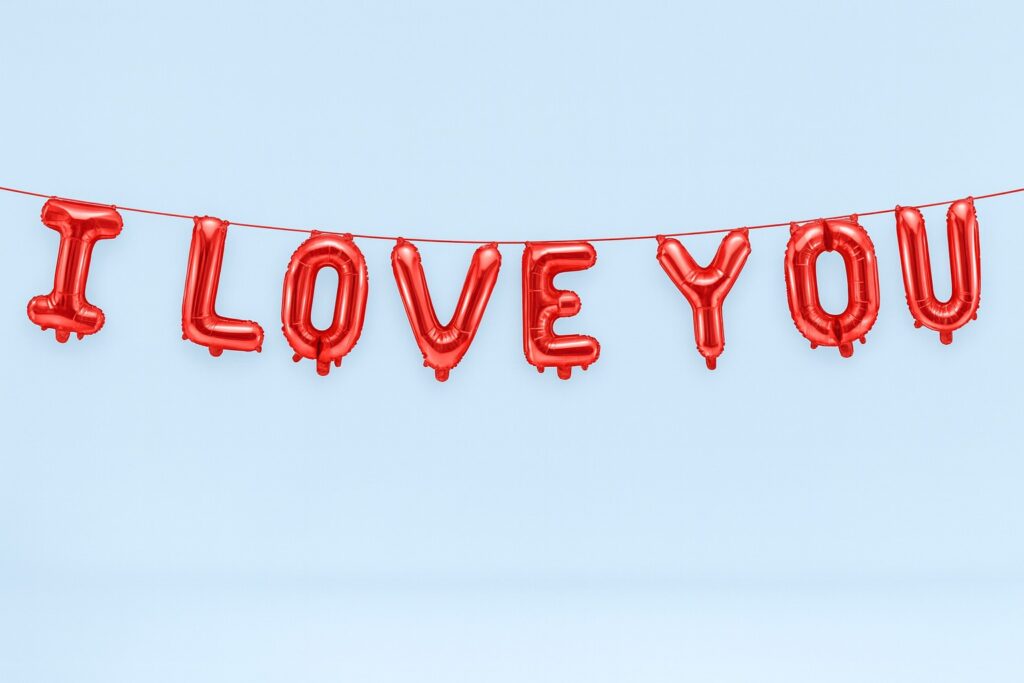 i love you ballongirlande rot romantische hochzeitsdeko valentinstag ballonwerk