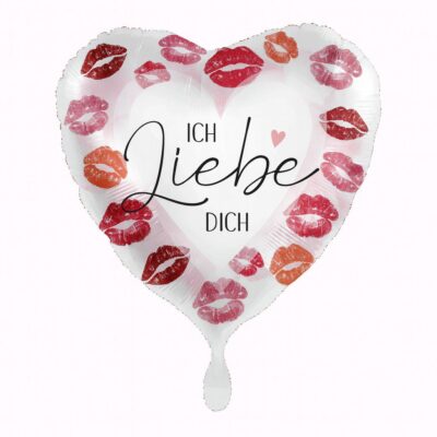 ich liebe dich voller kuesse ballon 43cm deko ballonwerk