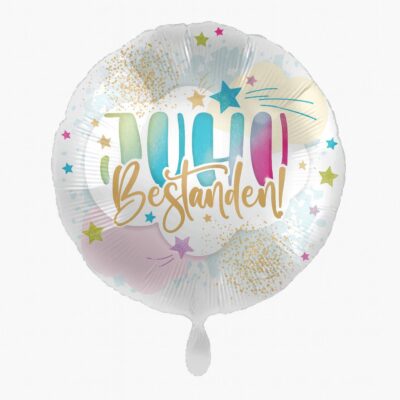 juhu bestanden ballon 43cm pruefungs deko ballonwerk