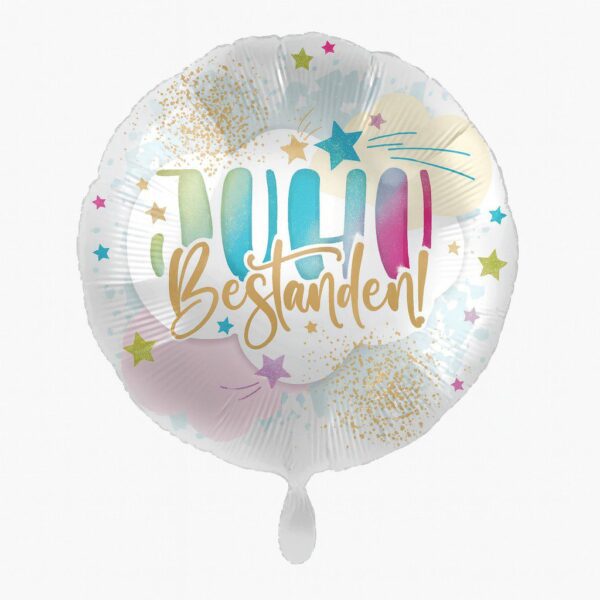 juhu bestanden ballon 43cm pruefungs deko ballonwerk