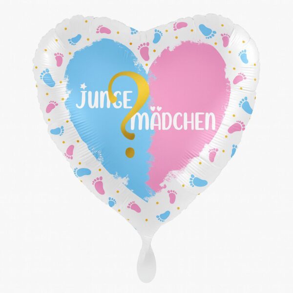 junge oder maedchen ballon 43cm gender reveal ballonwerk