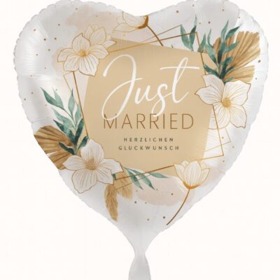 just married herzlichen glueckwunsch boho ballon 43cm ballonwerk