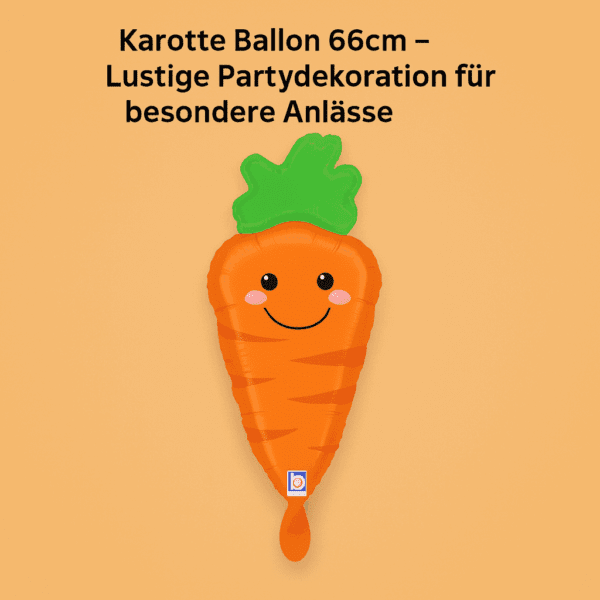 karotte ballon 66cm partydekoration gemuese ballonwerk