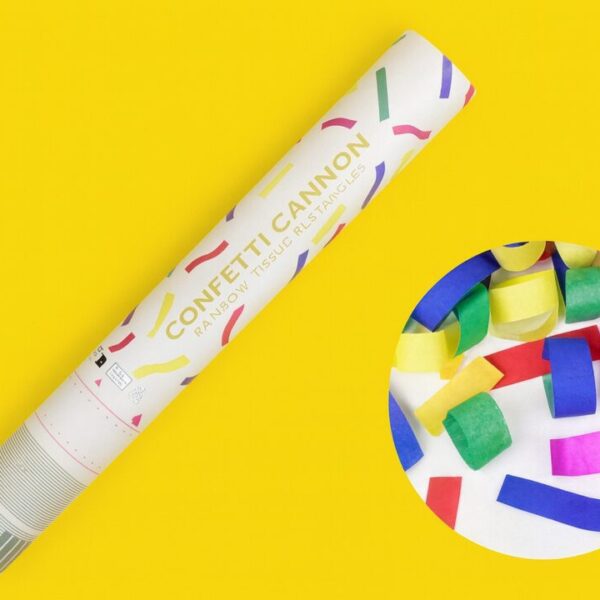 konfetti kanone 40cm bunt partyartikel geburtstagsdeko ballonwerk