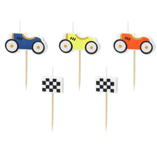 kuchenkerzen autos 5er set rennwagen kindergeburtstag ballonwerk