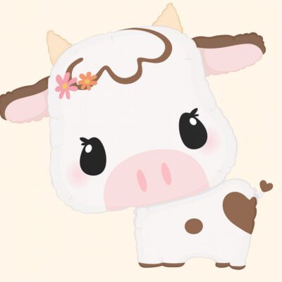 kuh 64cm ballon partydeko ballonwerk