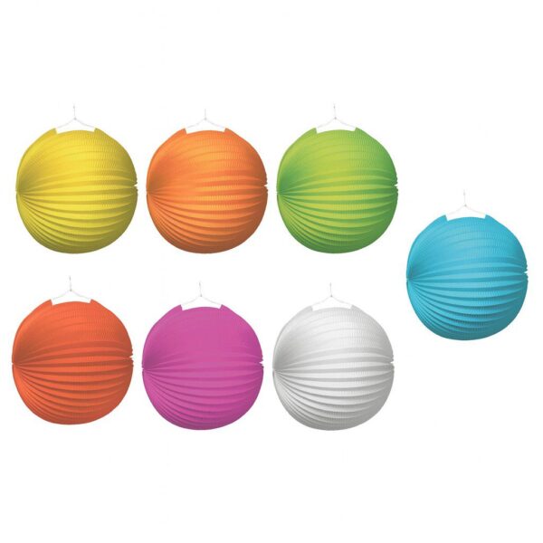 lampion papier einfaerbig 25cm partydeko ballonwerk