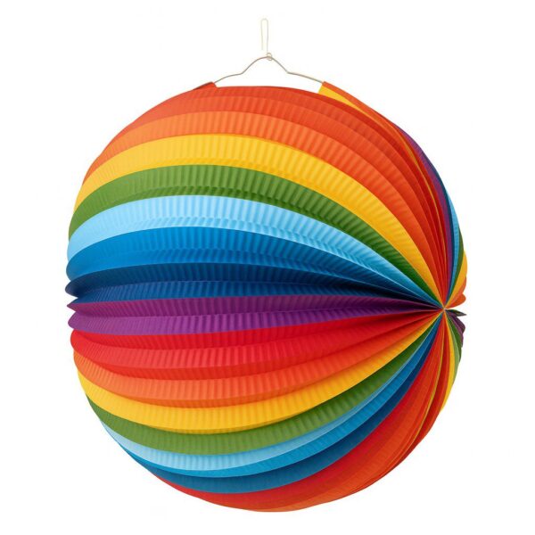 lampion regenbogen papier 25cm partydeko ballonwerk