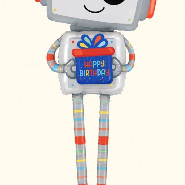 lieferroboter happy birthday 157cm ballon partydeko ballonwerk