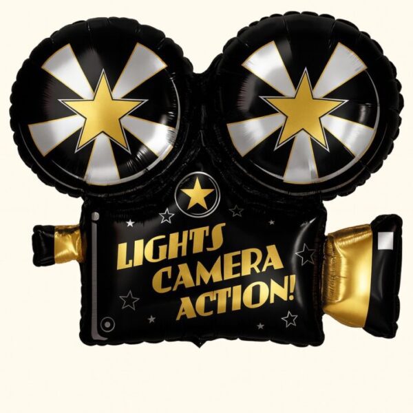lights camera action 74cm ballon partydeko ballonwerk