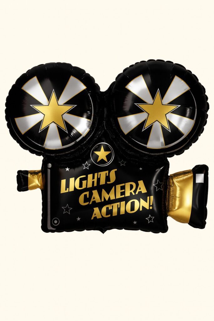 lights camera action 74cm ballon partydeko ballonwerk