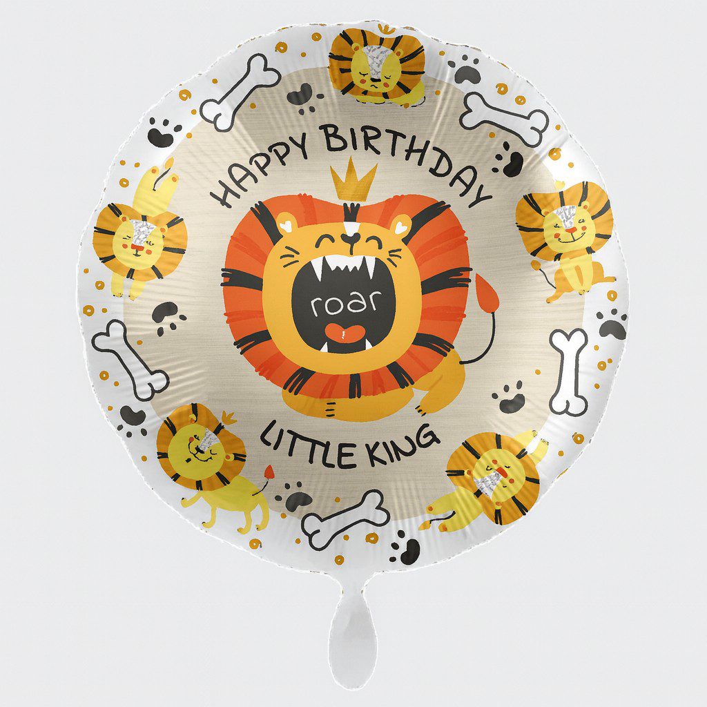 little king happy birthday 43cm ballon partydeko ballonwerk