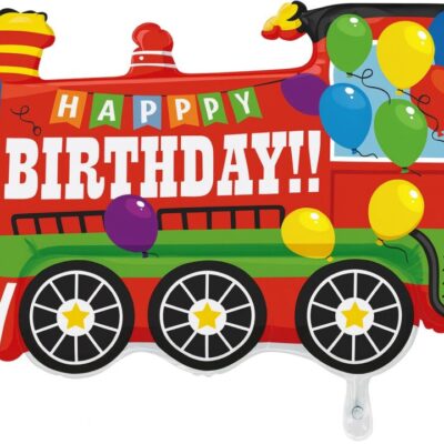 lokomotive happy birthday 84cm ballon partydeko ballonwerk