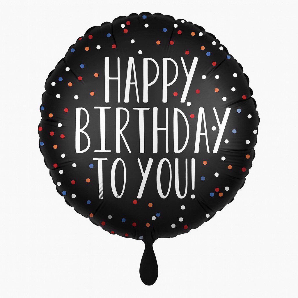 matt happy birthday to you 43cm ballon partydeko ballonwerk