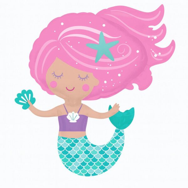 meerjungfrau rosa 76cm ballon partydekoration ballonwerk