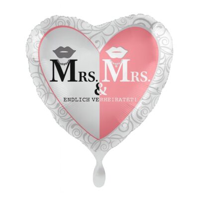 mrs and mrs 43cm ballon hochzeit deko ballonwerk