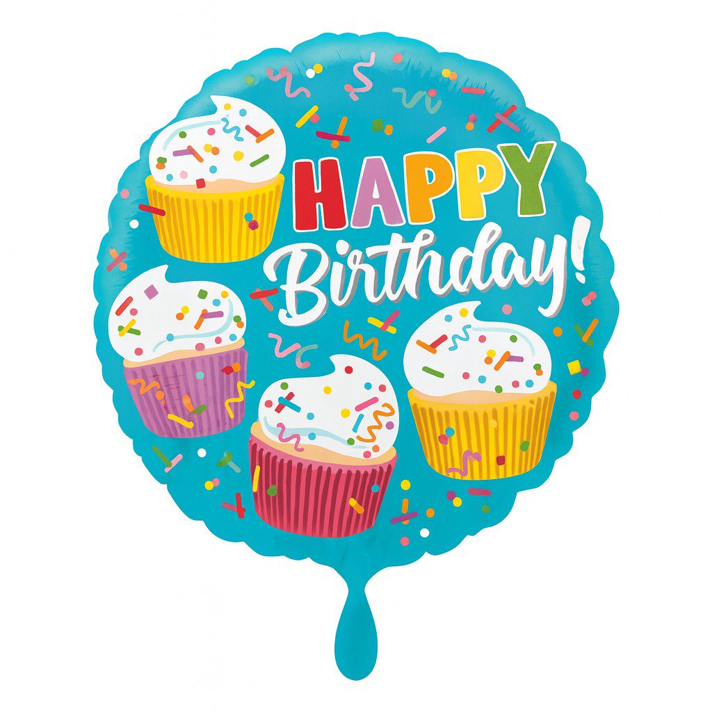 muffins happy birthday 43cm ballon partydeko ballonwerk
