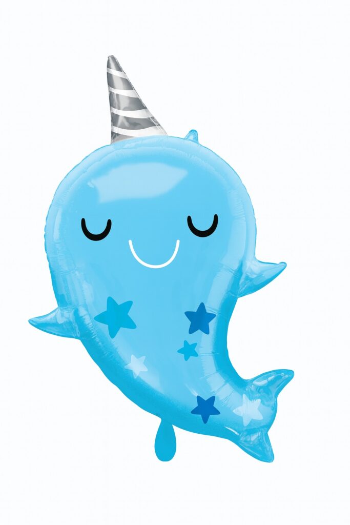 narwal baby 76cm ballon partydeko ballonwerk