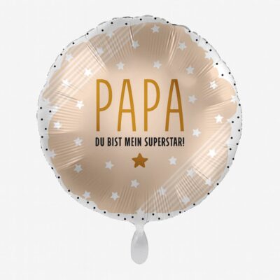 papa du bist mein superstar 43cm ballon geschenk ballonwerk