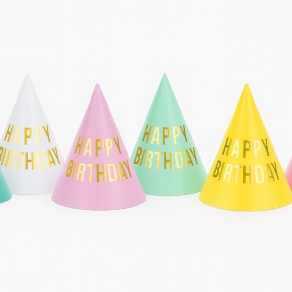 partyhuetchen happy birthday 6 stueck partyartikel