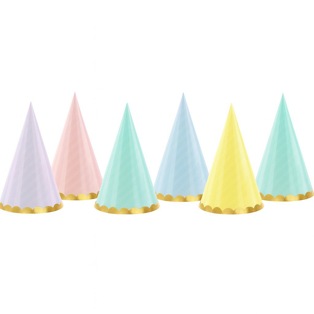 partyhuetchen yummy pastellfarben 6er set ballonwerk partyhuetchen yummy pastellfarben 6er set ballonwerk