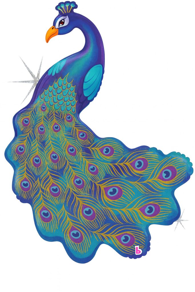 pfau 86cm ballon deko party ballonwerk