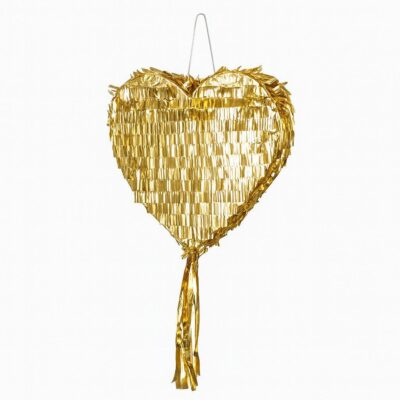 pinata herz gold 36x32x10cm ballonwerk