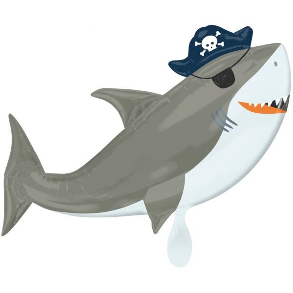 piratenhai 104cm ballon geburtstagsdeko ballonwerk