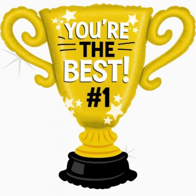 pokal youre the best 71cm ballon deko party ballonwerk