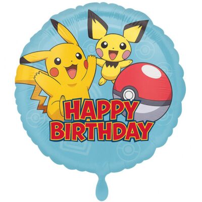 pokemon happy birthday 46cm ballon geburtstagsdeko ballonwerk