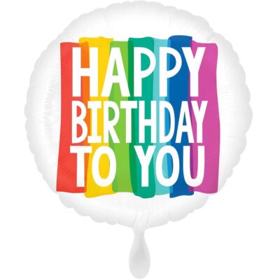regenbogen happy birthday 71cm ballon deko ballonwerk